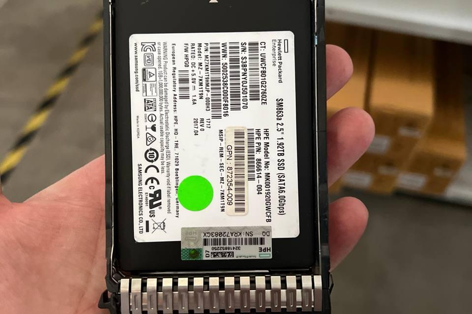 HPE 872522-001, Носитель информации
